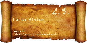 Luria Vivien névjegykártya